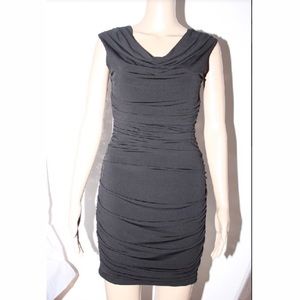 BCX ruched dress with beaded back